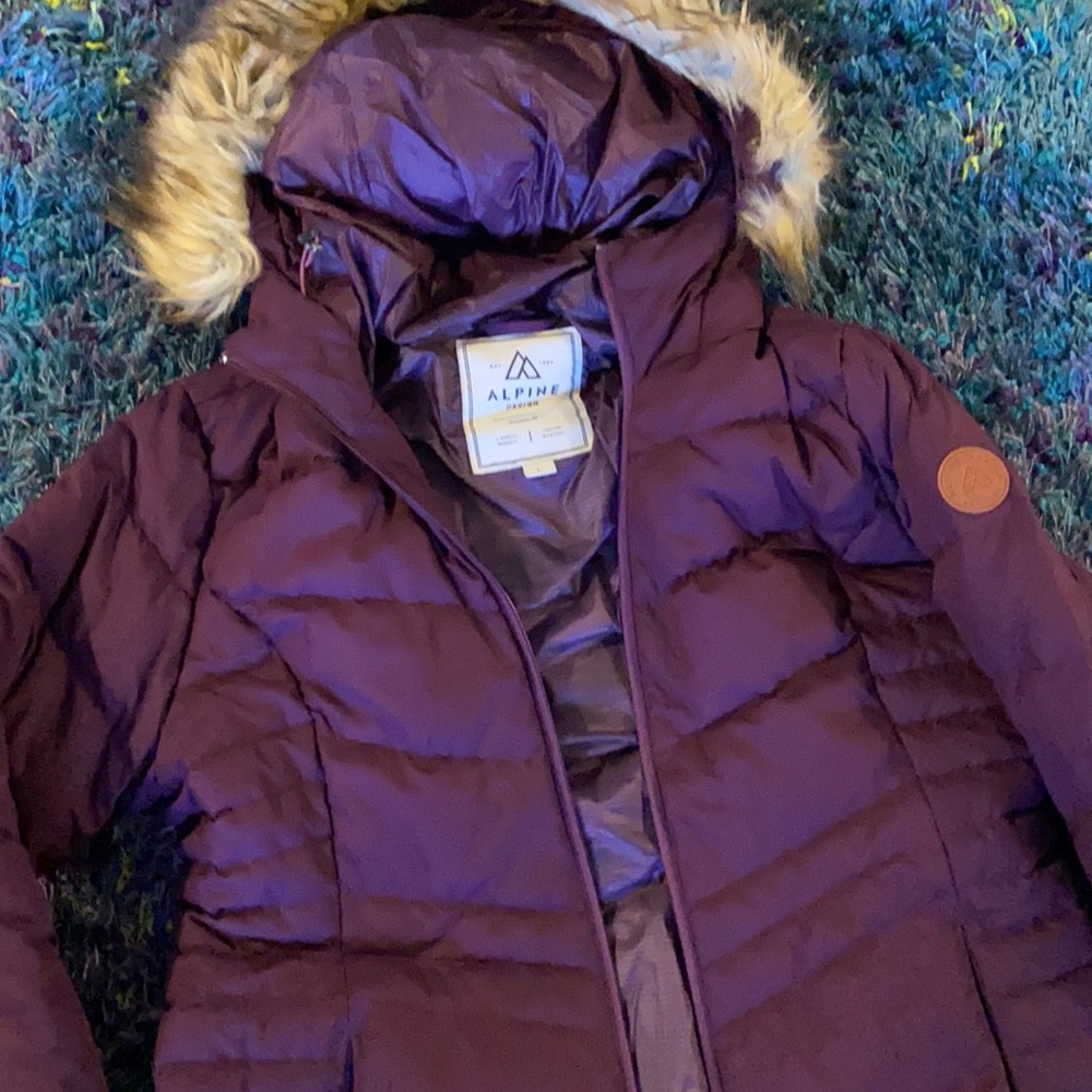 3/4 length Alpine Puffer with fur hood